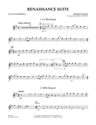 Renaissance Suite - Eb Alto Saxophone 1