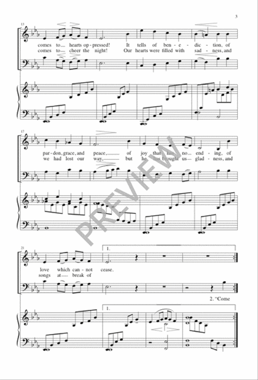 Come unto Me, Ye Weary Come unto Me, Ye Weary 4-Part scores gallery preview page 4
