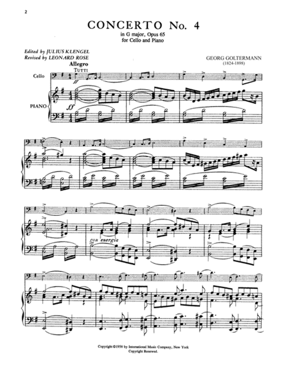 Concerto No. 4 In G Major, Opus 65