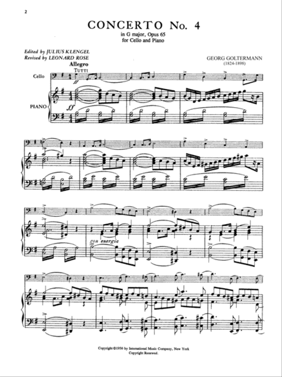 Concerto No. 4 In G Major, Opus 65