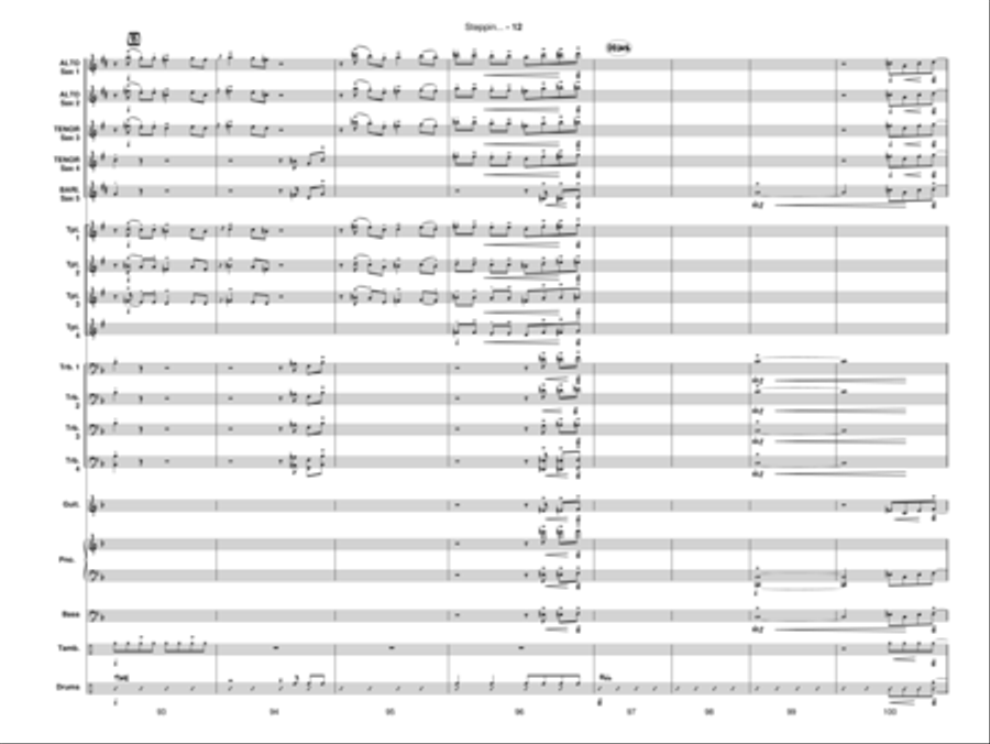 Steppin' Up! Jazz Ensemble scores gallery preview page 13