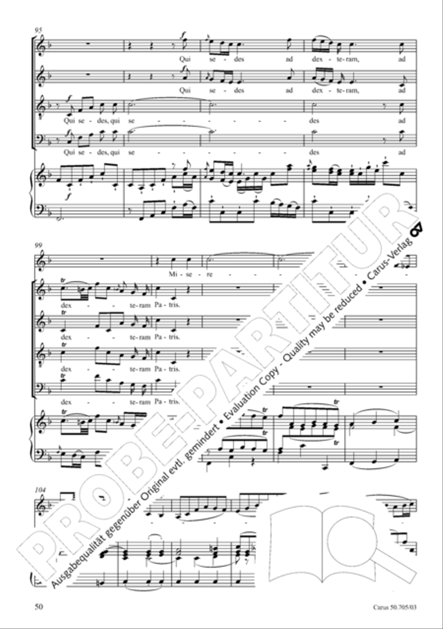 Missa in g. Hasse-Werkausgabe IV/3 4-Part scores gallery preview page 59