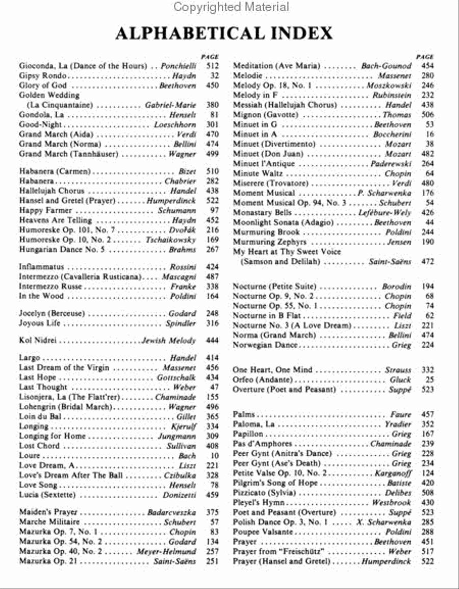 Masterpieces of Piano Music Piano Solo scores gallery preview page 3