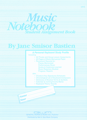 Book cover for Music Notebook