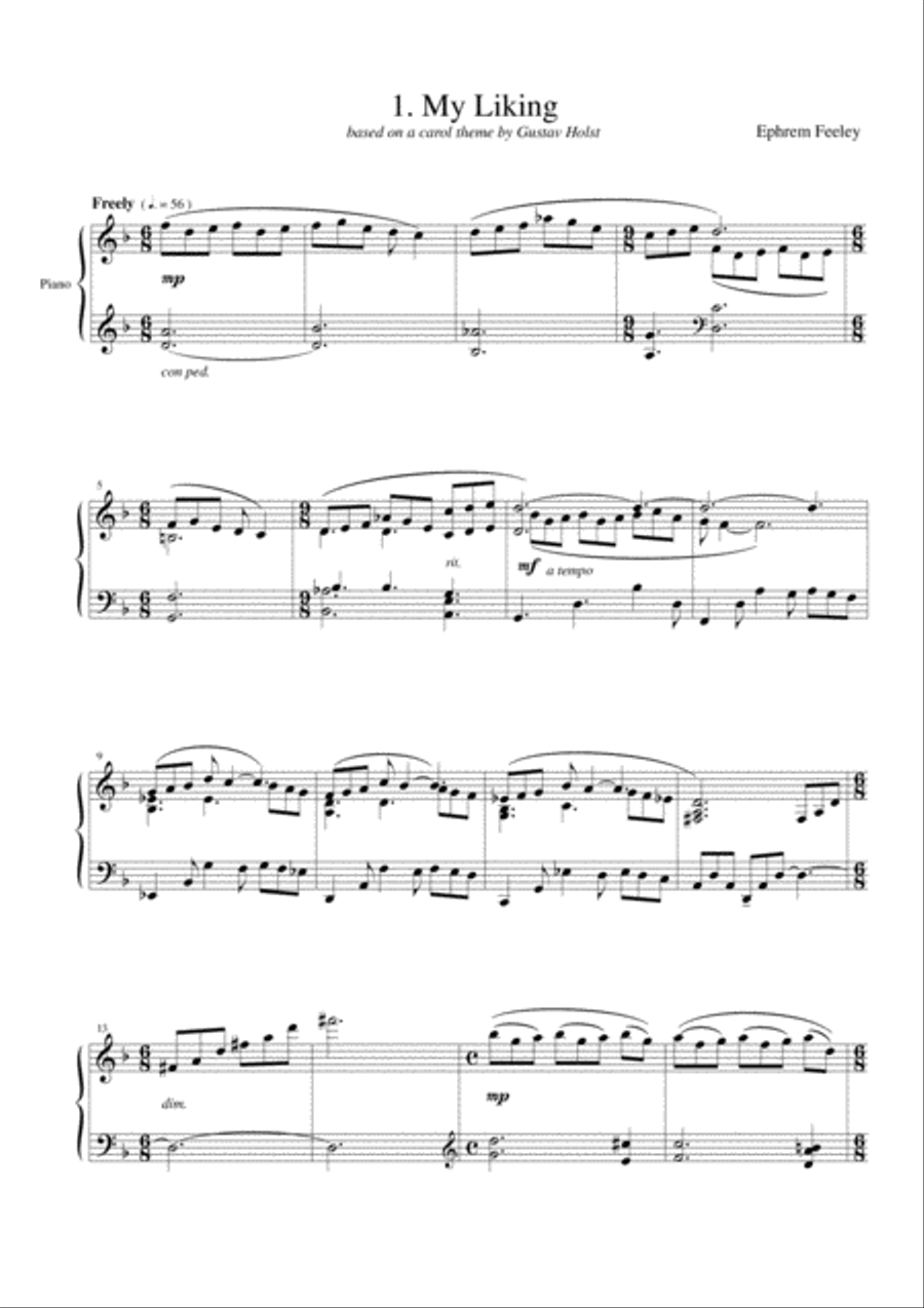 Four Short Pieces from Holy Cross Piano Method scores gallery preview page 2
