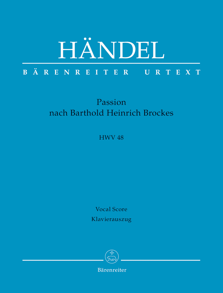 Passion nach Barthold Heinrich Brockes, HWV 48 4-Part scores gallery preview page 1