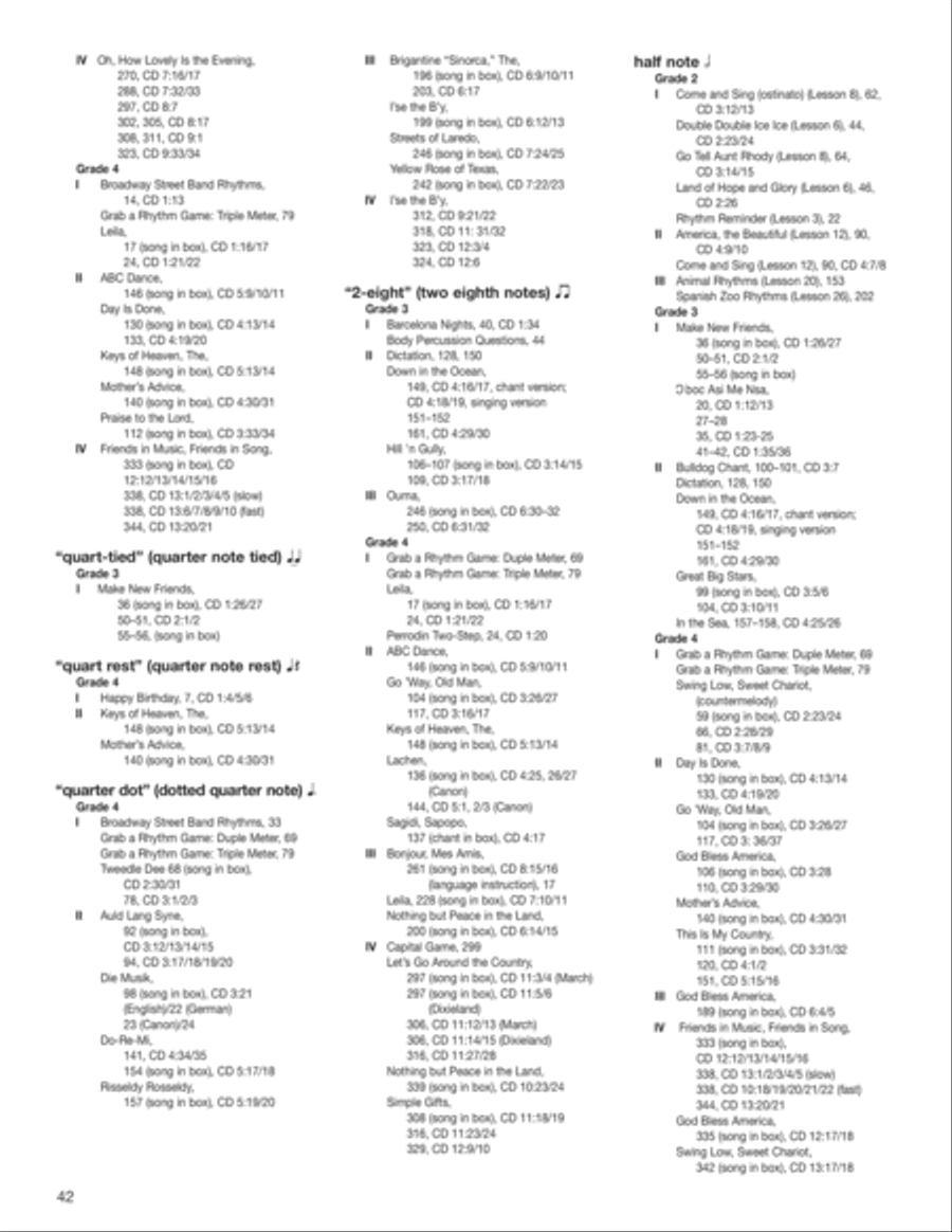 Music Expressions Grade 4 Curriculum Guides scores gallery preview page 43
