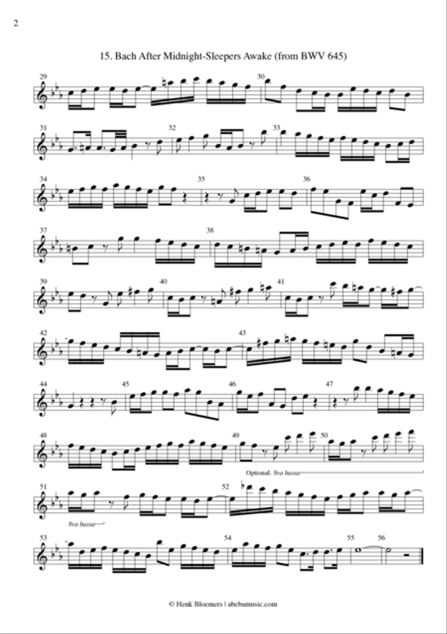 Sleepers Awake from Bach BWV 645 Small Ensemble scores gallery preview page 4