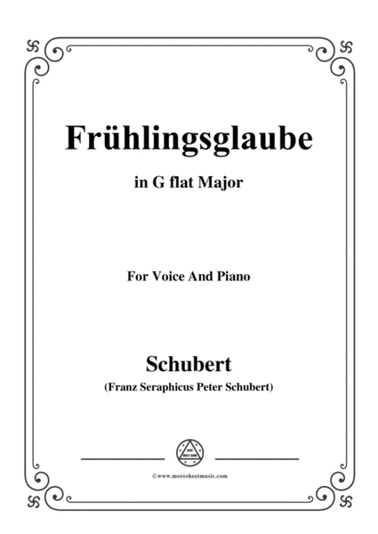 Schubert-Frühlingsglaube in G flat Major,for voice and piano image number null