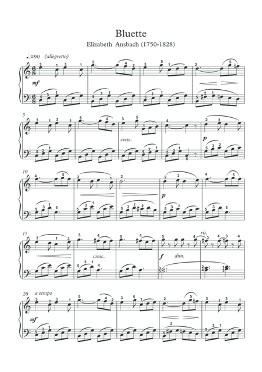 Piano solo pieces of 19th Century Easy Piano scores gallery preview page 2