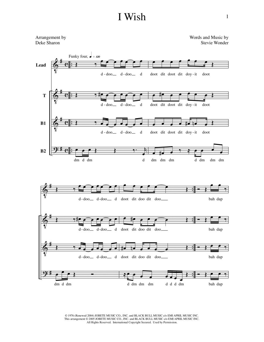 I Wish I Wish 3-Part scores gallery preview page 1