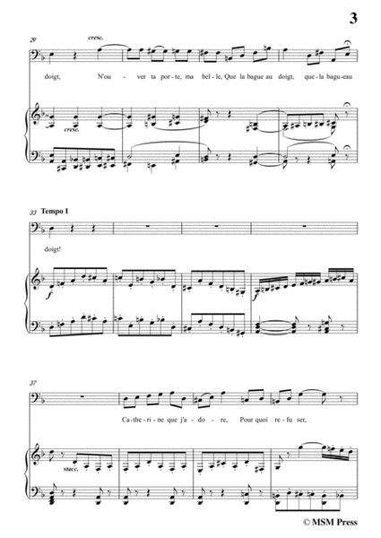 Gounod-Vous qui faites l'esdormie in d minor, for Voice and Piano image number null