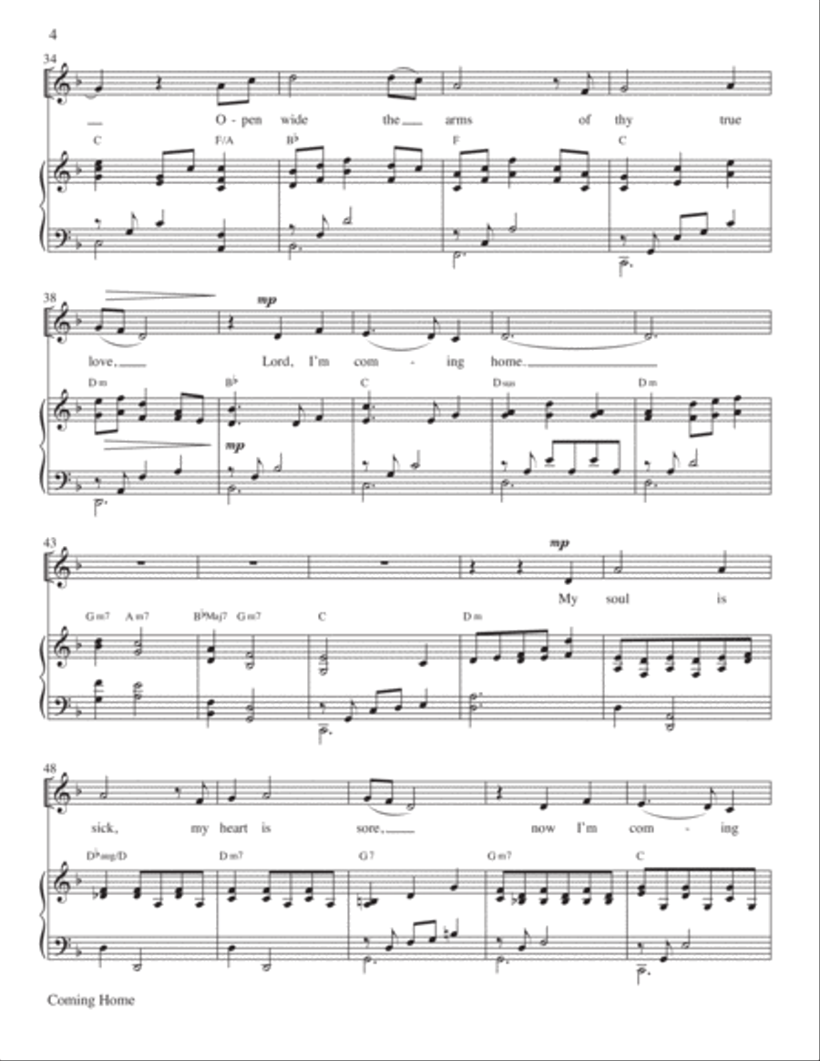 Coming Home Voice scores gallery preview page 4