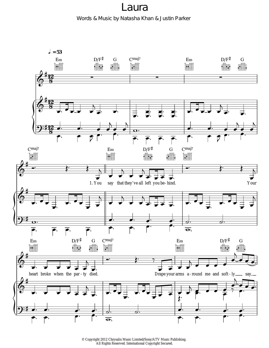 Laura Guitar scores gallery preview page 1