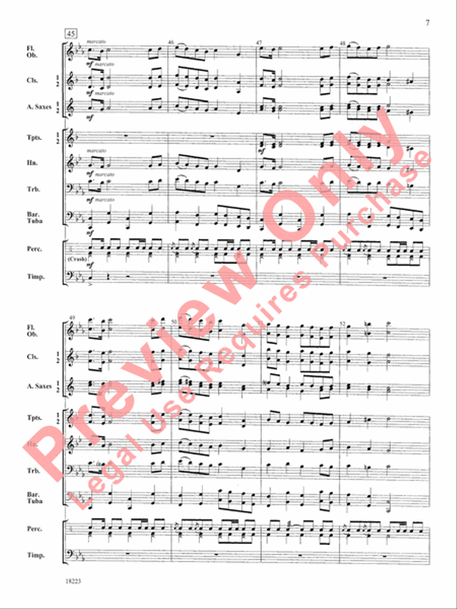 March to Castle Rock Concert Band scores gallery preview page 8
