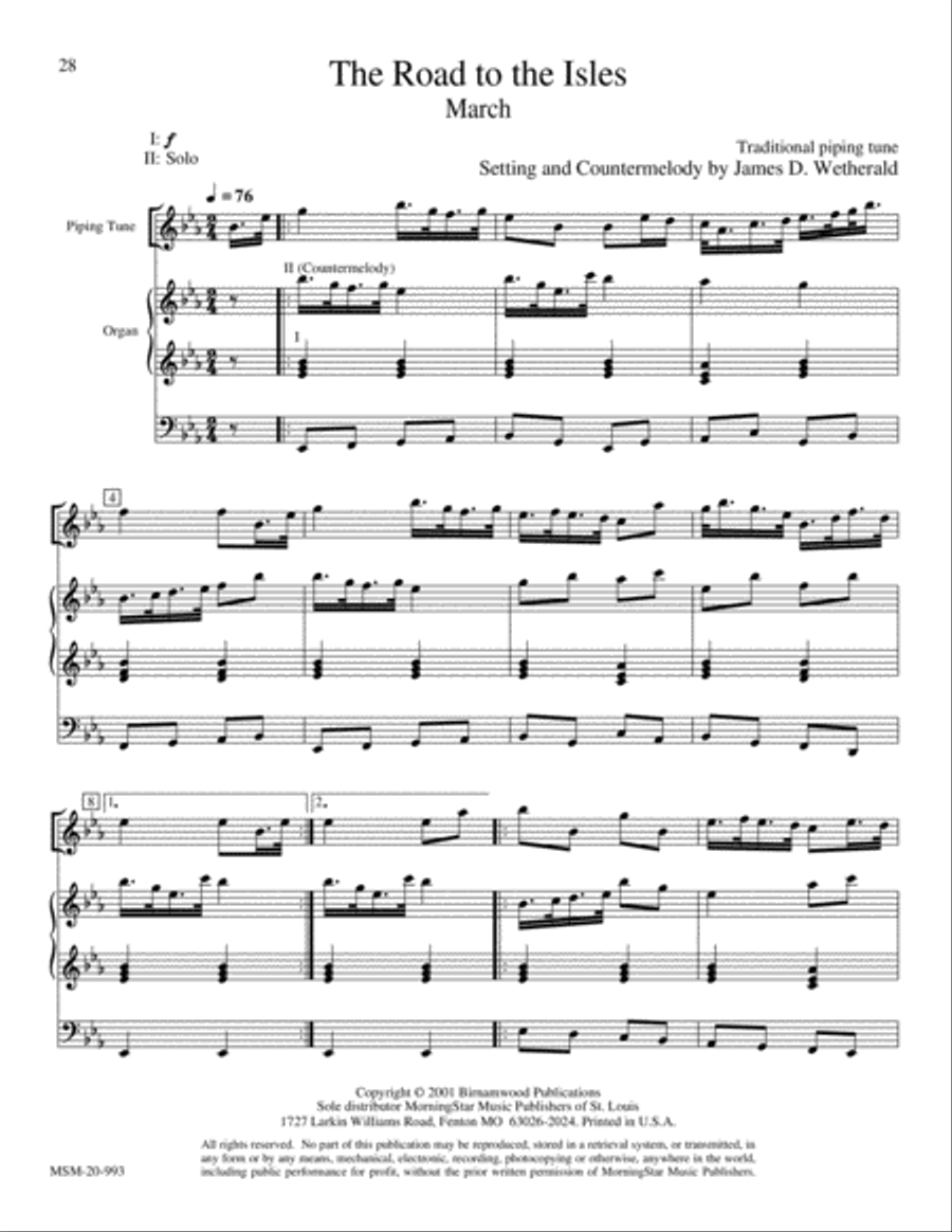 Highland Cathedral Bagpipe scores gallery preview page 14
