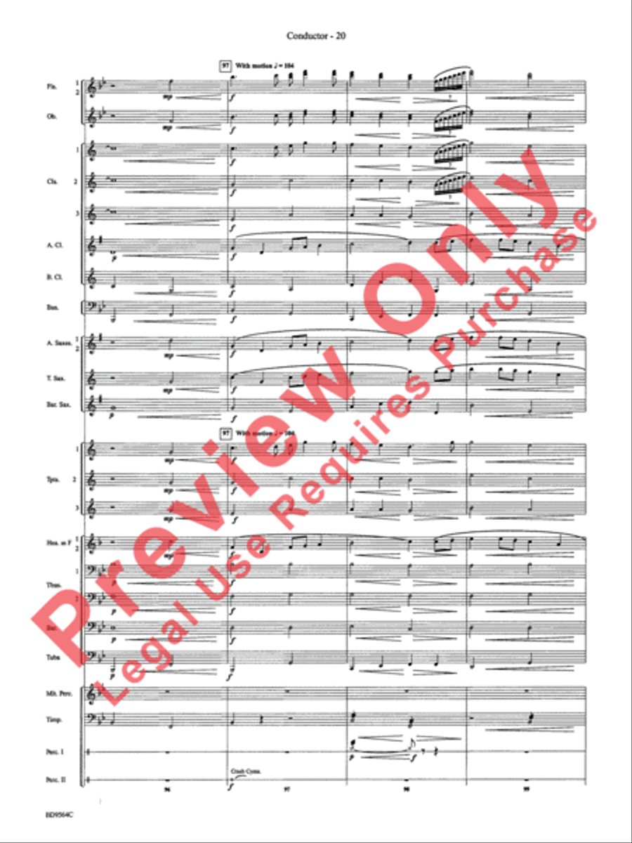 Where the Black Hawk Soars Concert Band scores gallery preview page 23