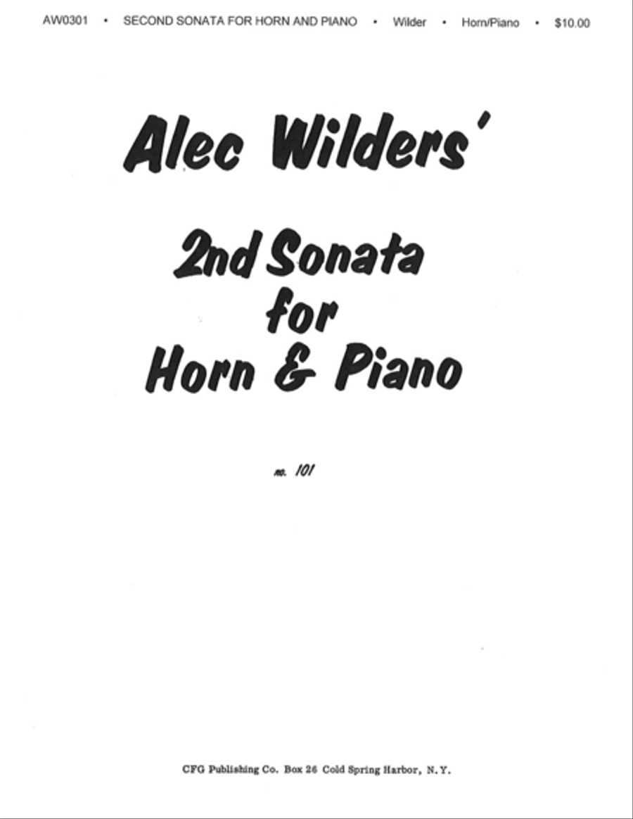 Sonata No. 2 for Horn and Piano Horn scores gallery preview page 1