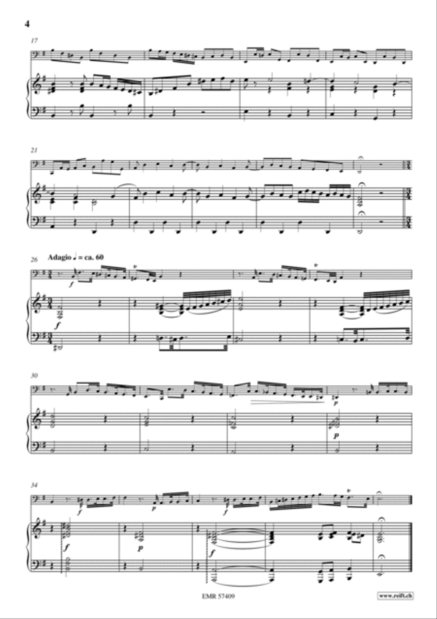 Sonata No. 4 Trombone scores gallery preview page 5