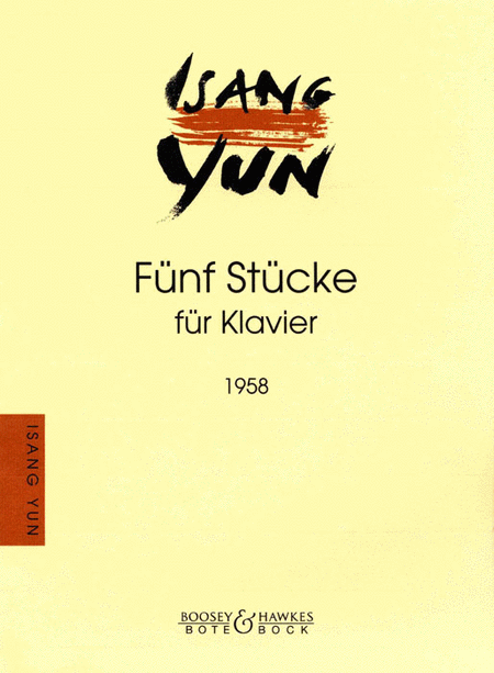 Funf 5 Stucke Fur Klavier 1958 Five Pieces For Piano