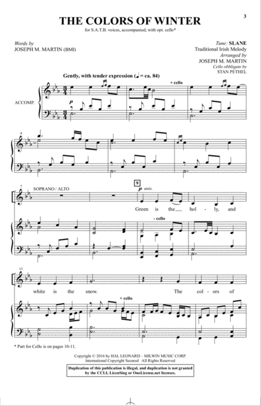 The Colors Of Winter 4-Part scores gallery preview page 1