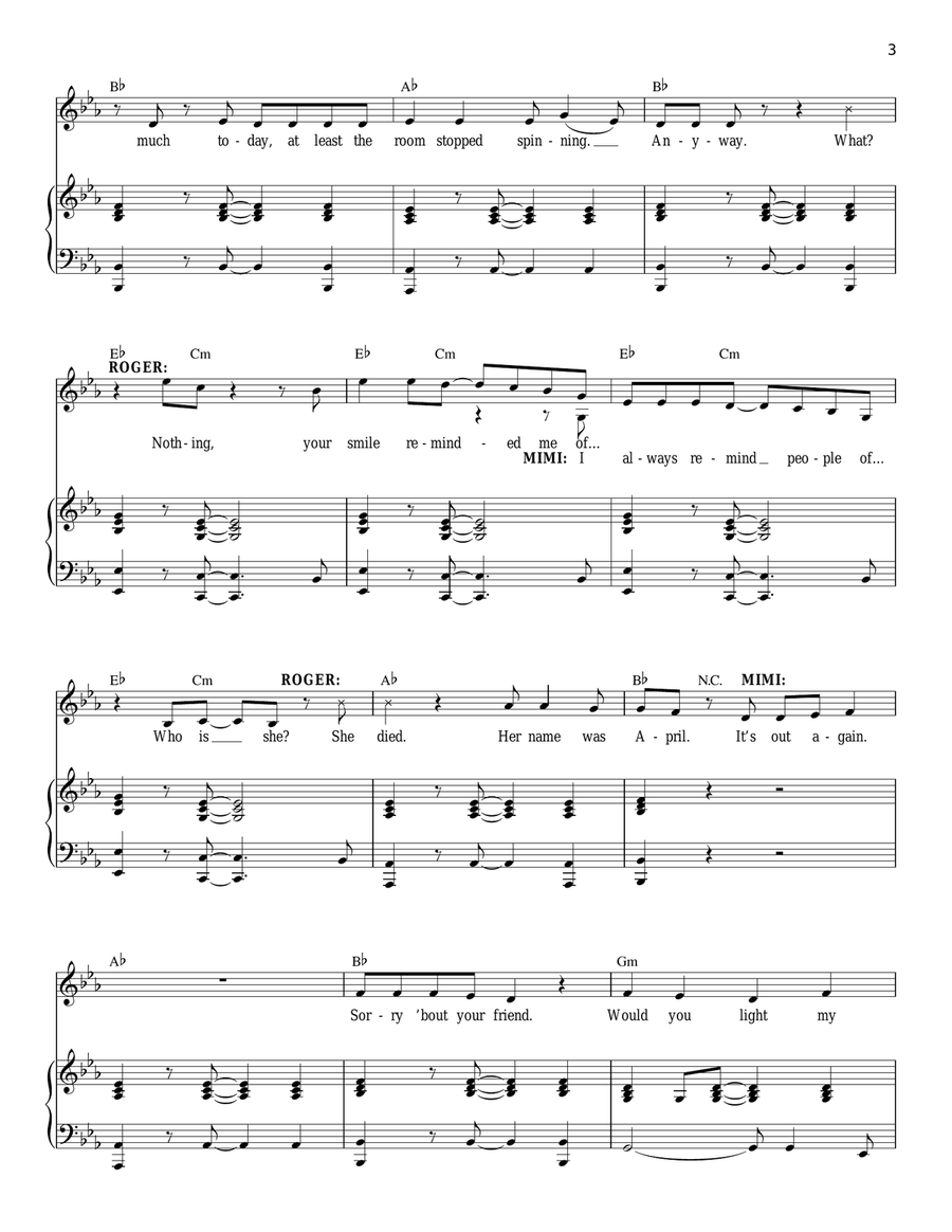 Light My Candle Light My Candle Piano, Vocal scores gallery preview page 3