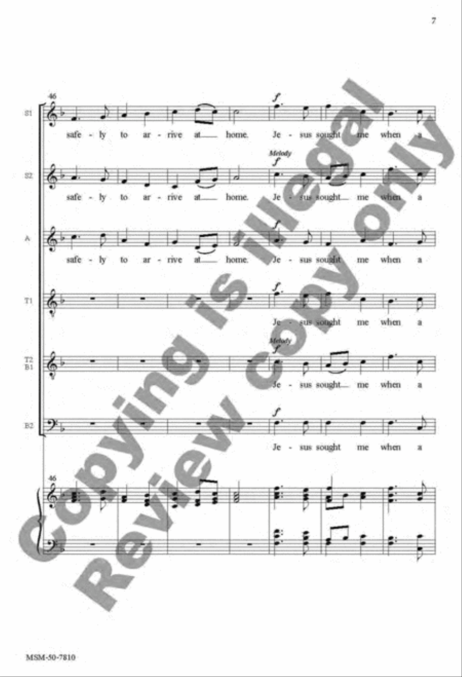 Come, Thou Fount of Every Blessing Divisi scores gallery preview page 7