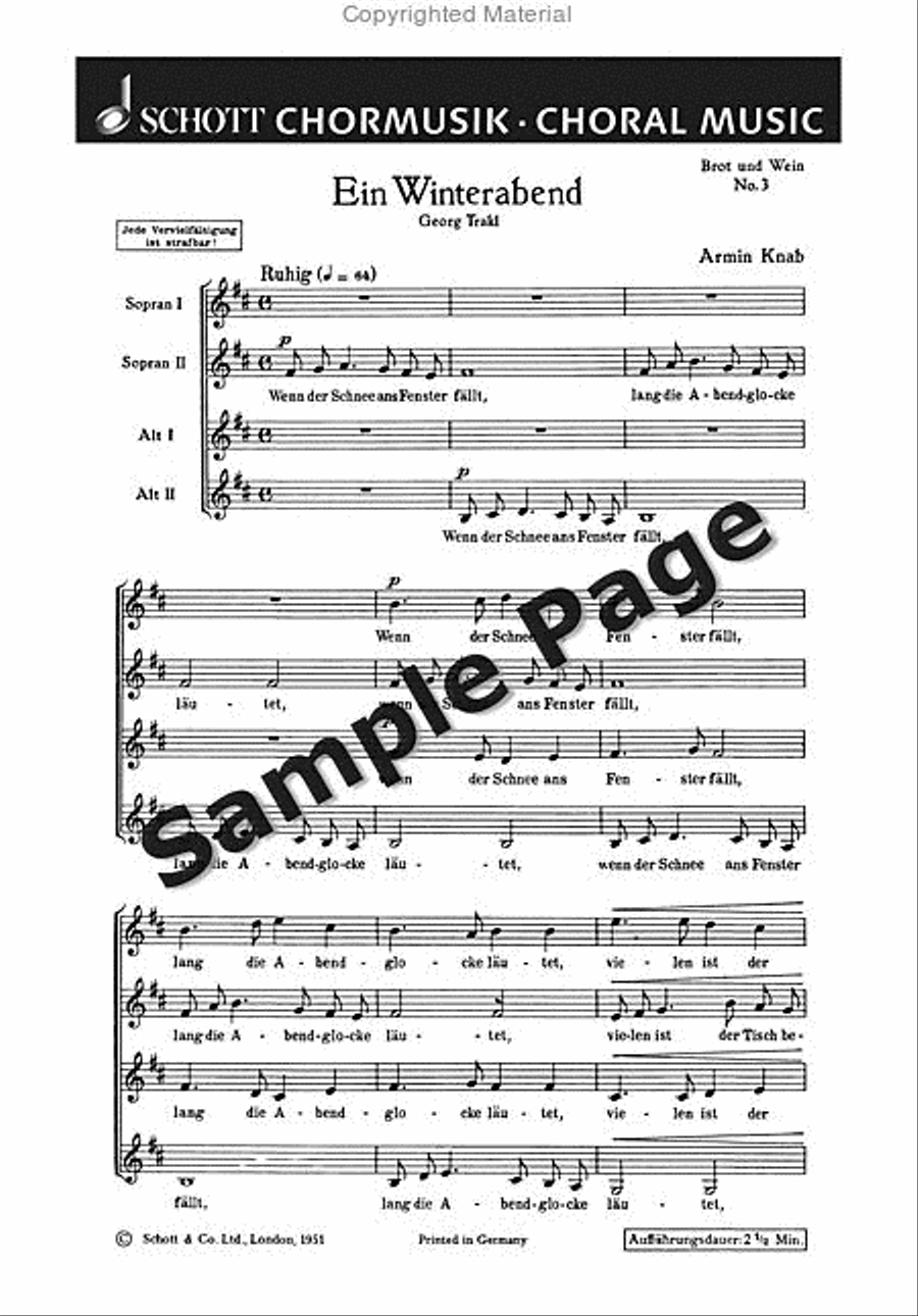 Knab A Ein Winterabend SSAA scores gallery preview page 2