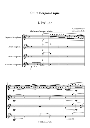 Book cover for Suite Bergamasque - Saxophone Quartet