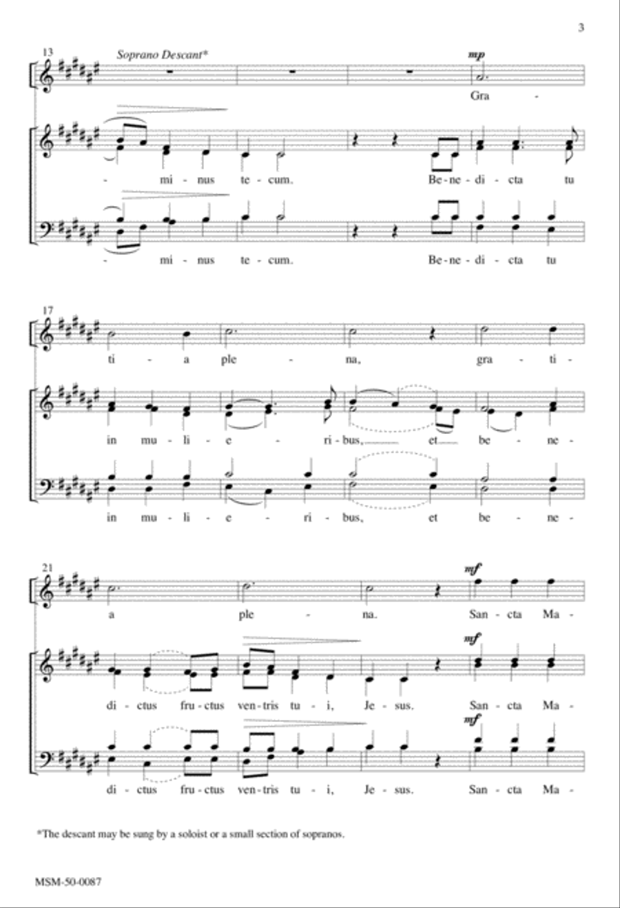 Ave Maria Ave Maria 4-Part scores gallery preview page 3