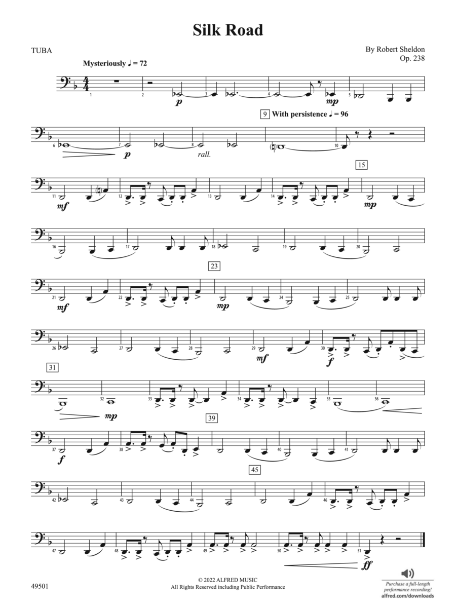Silk Road: Tuba Concert Band scores gallery preview page 1