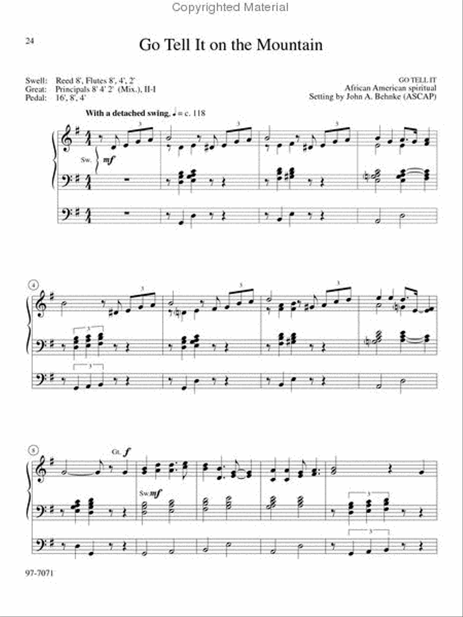 Road to Bethlehem Organ scores gallery preview page 6