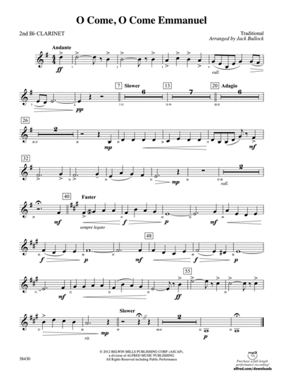 O Come, O Come Emmanuel: 2nd B-flat Clarinet