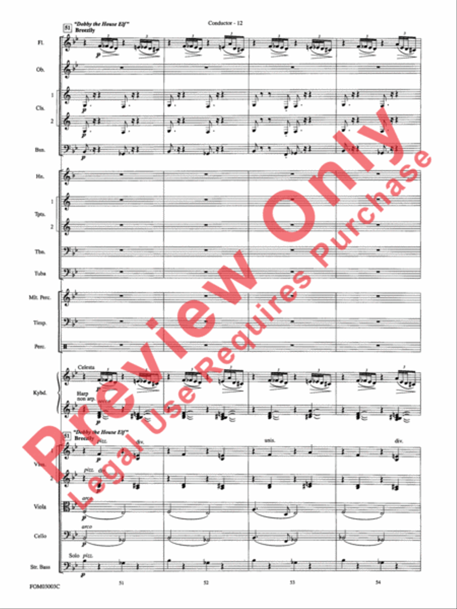 Harry Potter and the Chamber of Secrets, Themes from Full Orchestra scores gallery preview page 14