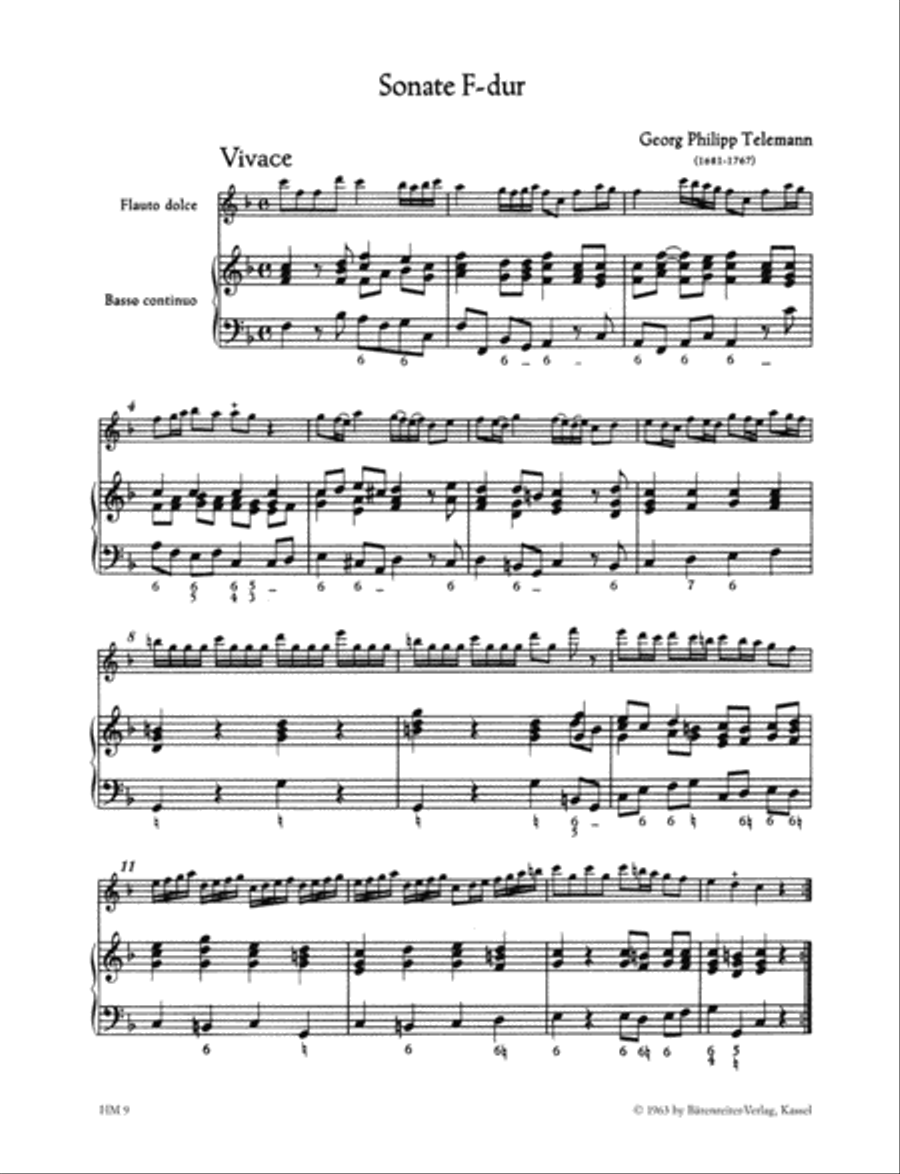 Sonate F major TWV 41:F2 Alto Recorder scores gallery preview page 2