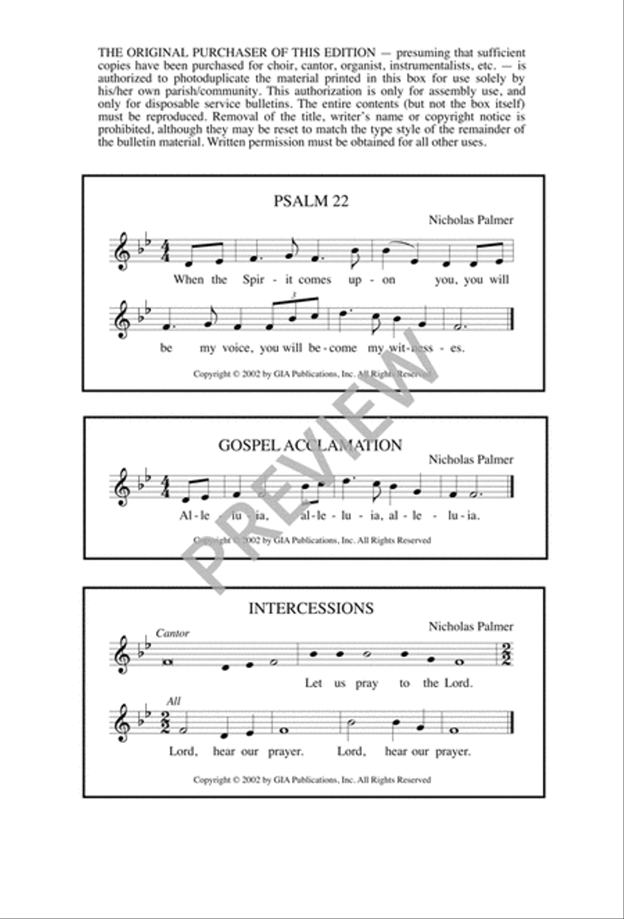 Liturgy of the Word for Confirmation 4-Part scores gallery preview page 14
