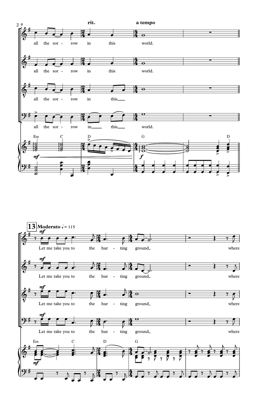 Sorrow 4-Part scores gallery preview page 4