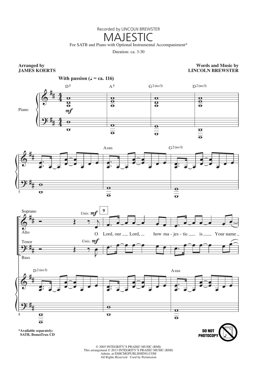 Majestic Majestic 4-Part scores gallery preview page 1