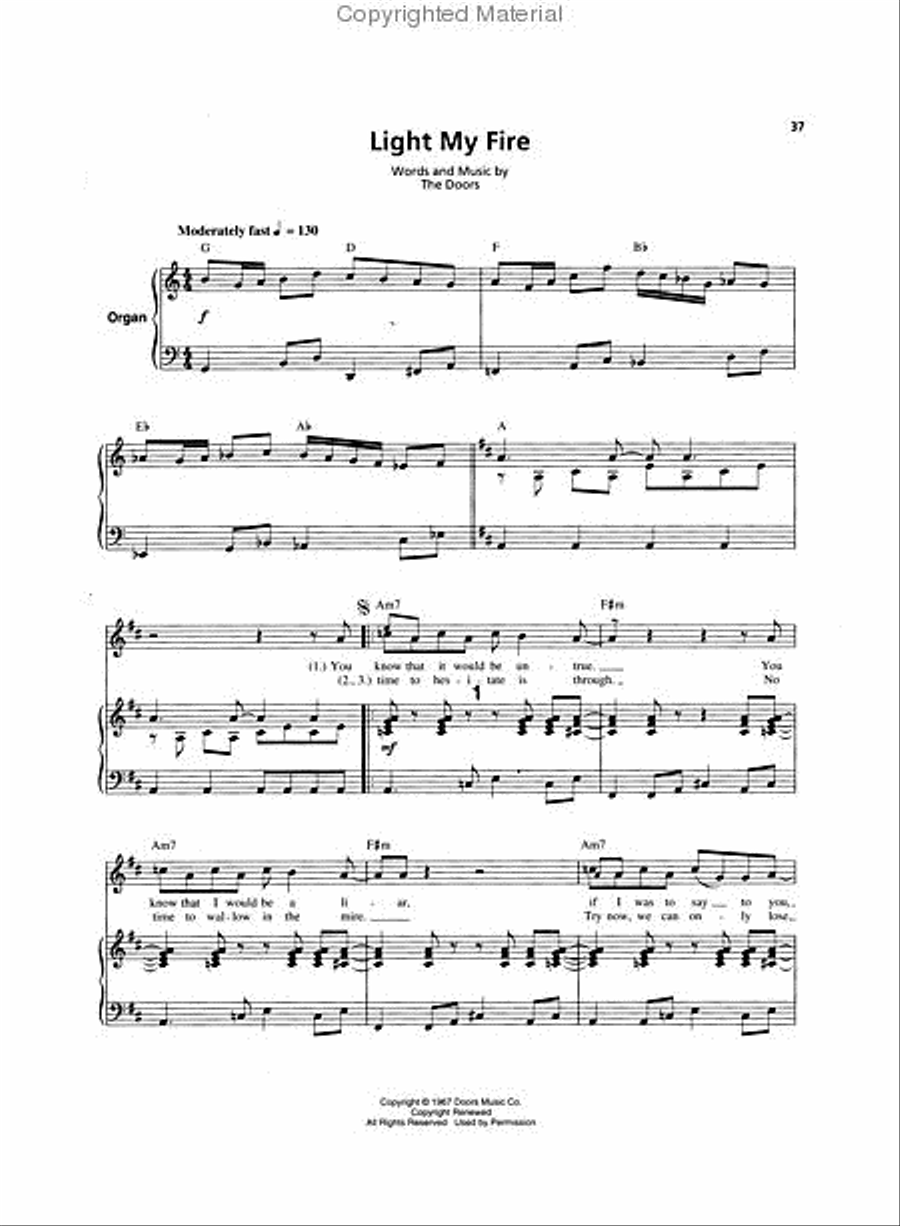 The Doors The Doors Piano scores gallery preview page 4