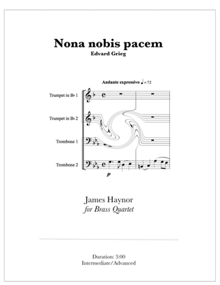 Book cover for Dona nobis pacem for Brass Quartet