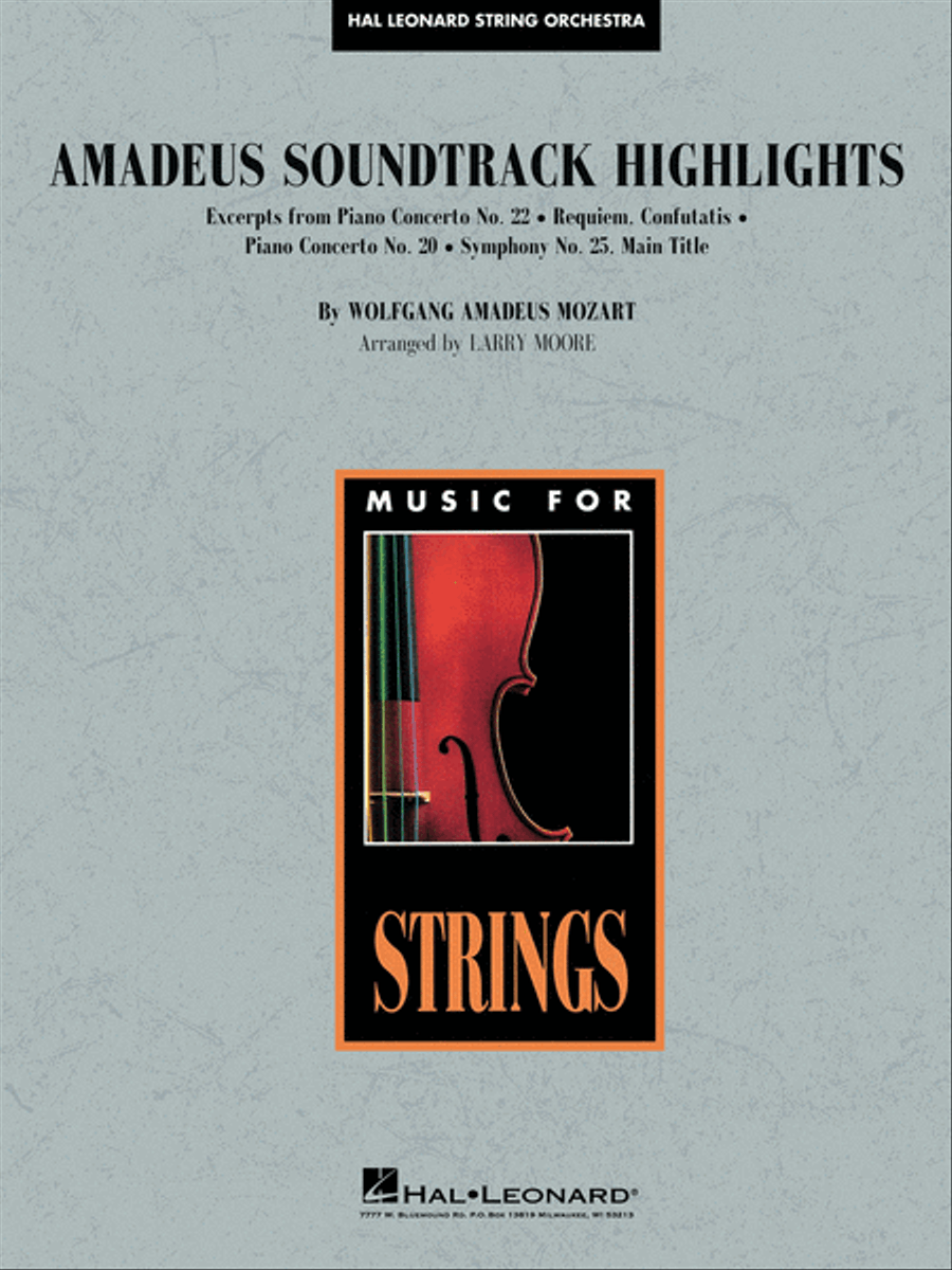 Amadeus Soundtrack Highlights String Orchestra scores gallery preview page 1