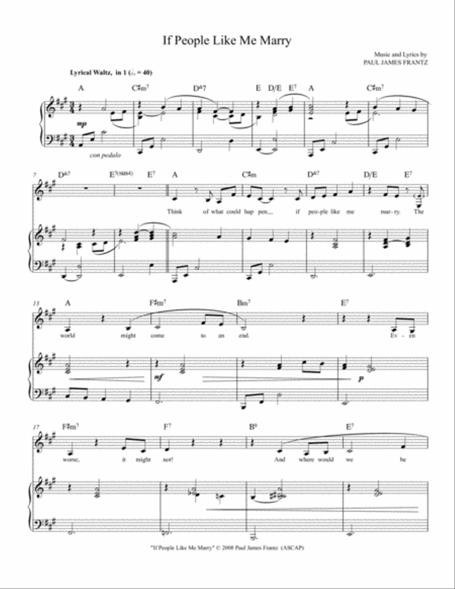 If People Like Me Marry (Starting Key: A-Major) Voice scores gallery preview page 2