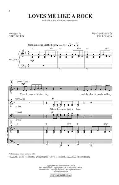 Loves Me Like A Rock (arr. Greg Gilpin)