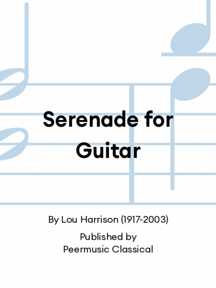 Serenade for Guitar Part scores gallery preview page 1
