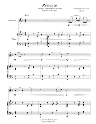 Saint-Saens: Romance for Bass Flute & Piano