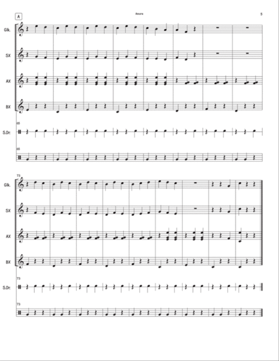 That's Amore (that's Love) Orff Instrument scores gallery preview page 5