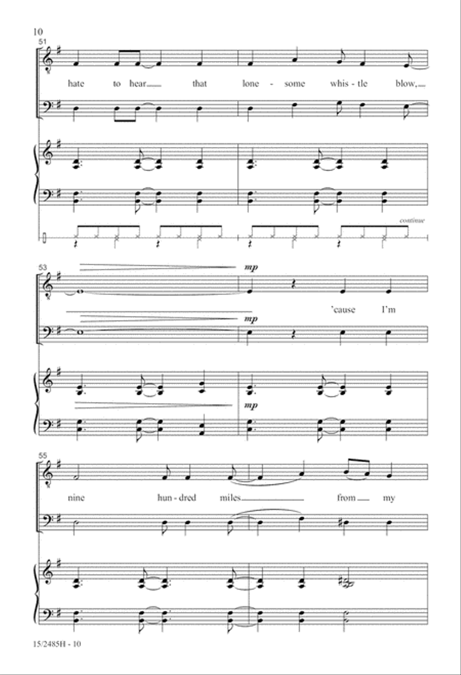 Nine Hundred Miles 3-Part scores gallery preview page 10