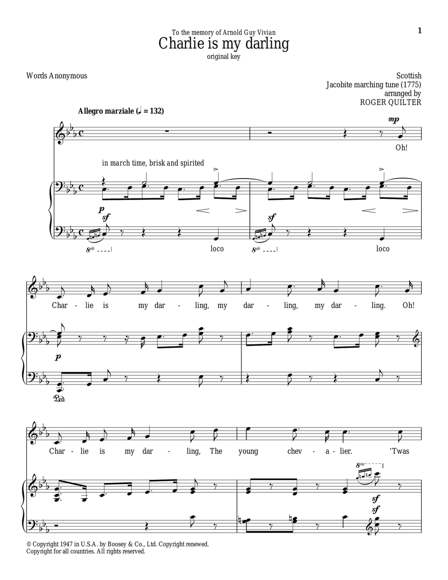 Charlie Is My Darling Charlie Is My Darling Piano, Vocal scores gallery preview page 1