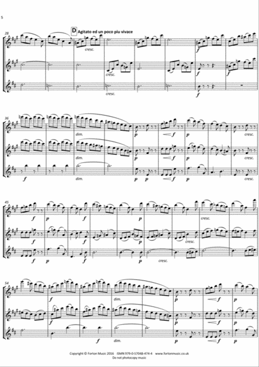 Quatre Morceaux Flute scores gallery preview page 6
