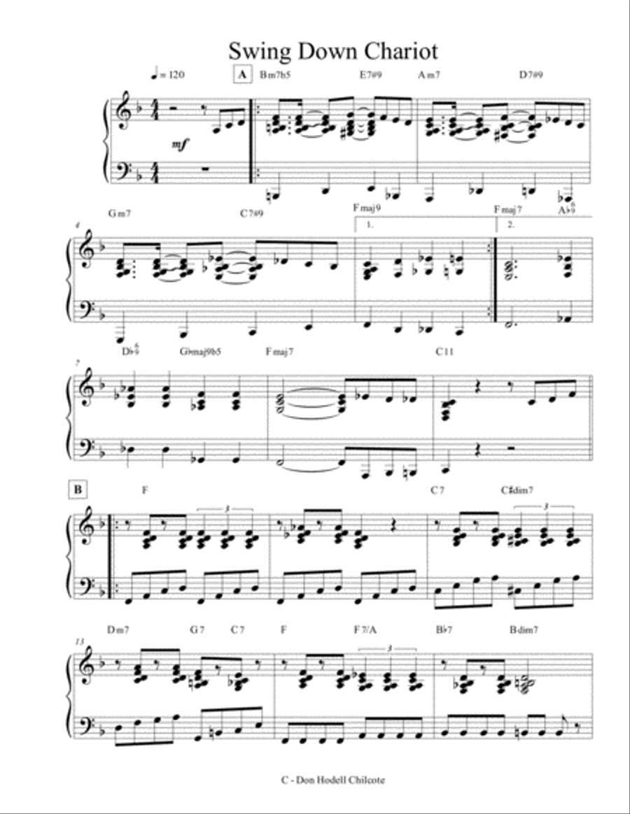 Swing Down Chariot Jazz Ensemble scores gallery preview page 2